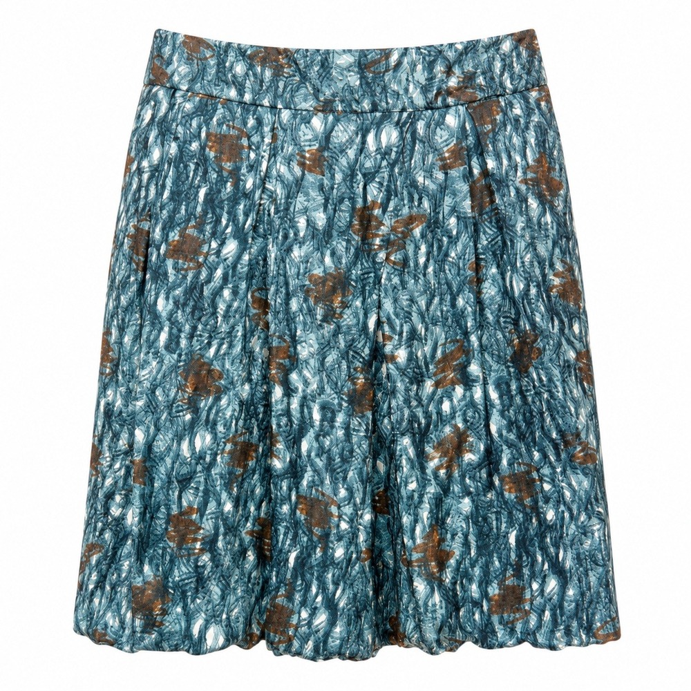 Vtg Banana Republic Silk Bubble Hem Skirt Women Sz 8 Art Resort Sophisticated